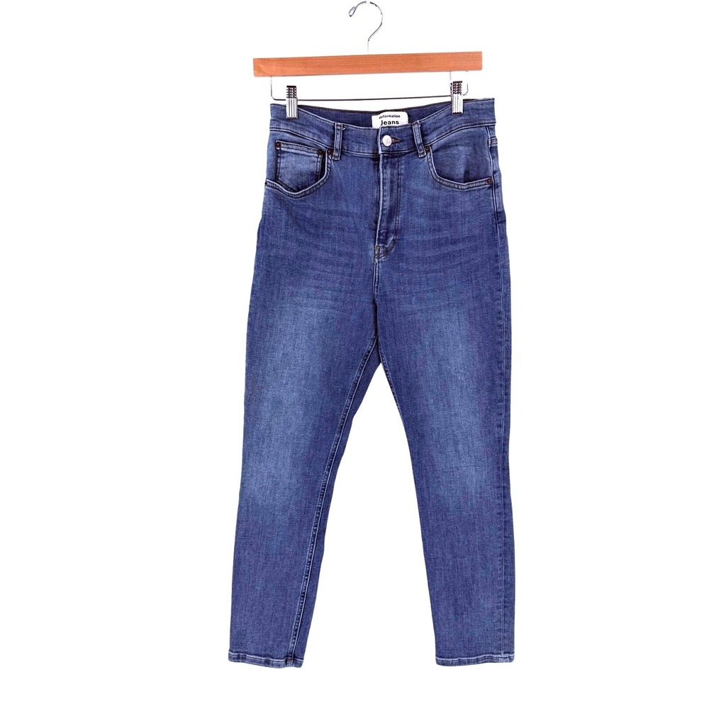 Reformation Jeans 29P Petite High Rise Slim Straight Ankle Denim Darwin‎ Wash